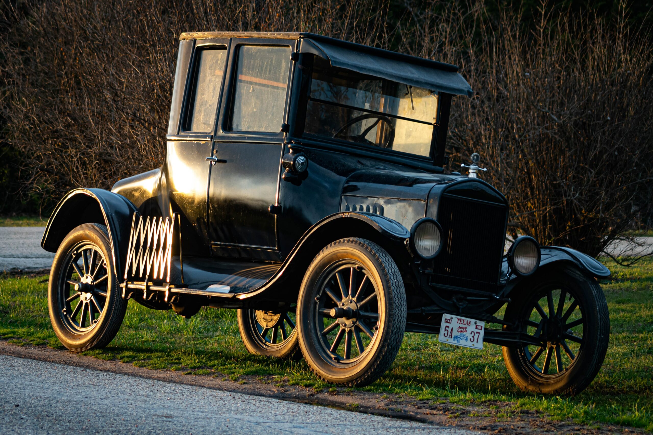 Old vehicle on the side of the road