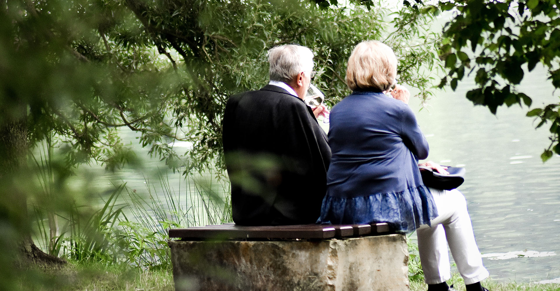 senior couple enjoying time outside